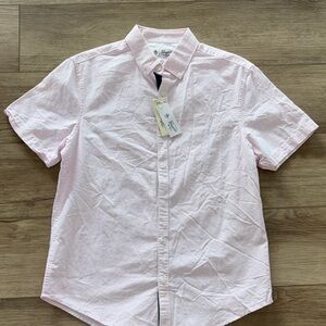 Original Penguin Men's Pink Short Sleeve button down  Shirt size medium NWT